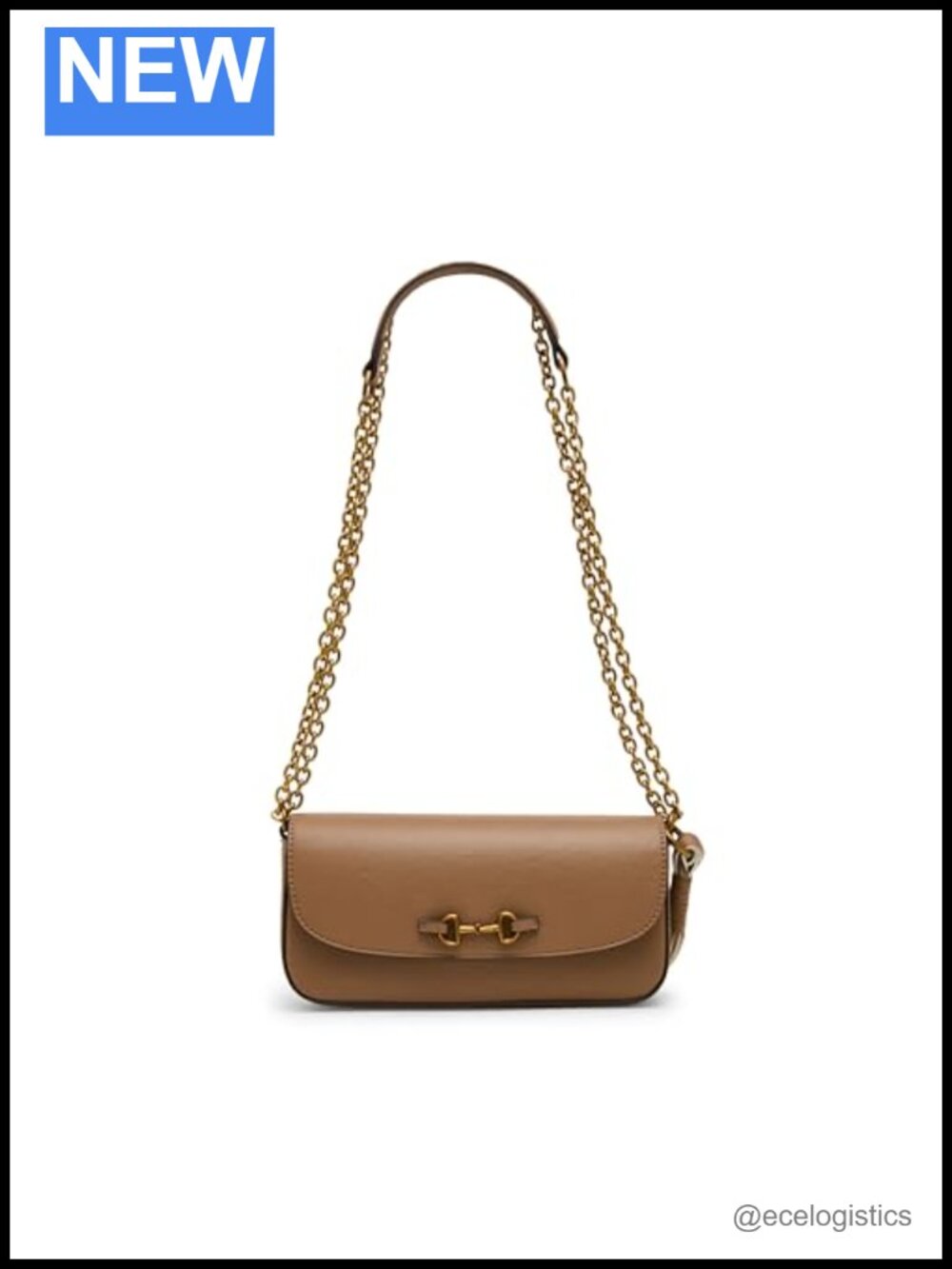 Women's Horsebit Flap Shoulder Bag PVC Satchel Top Handle